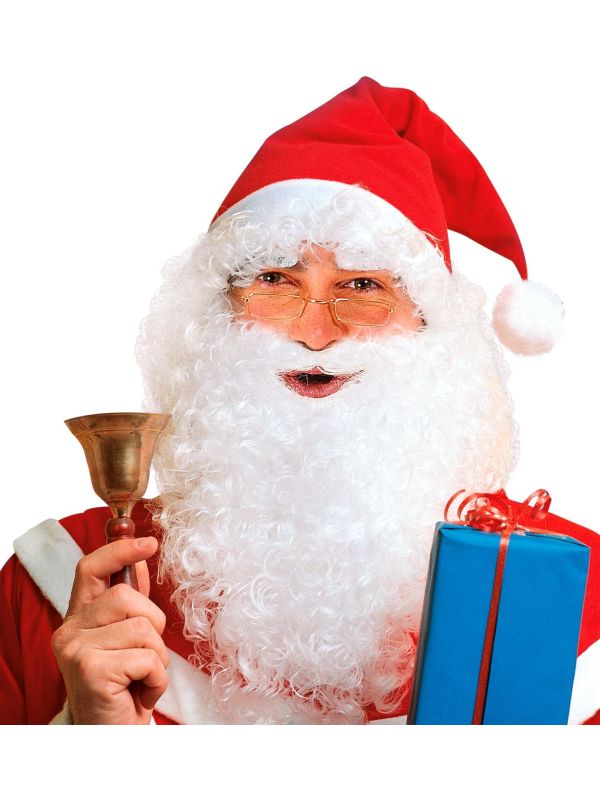 Witte Kerstman Pruikenset