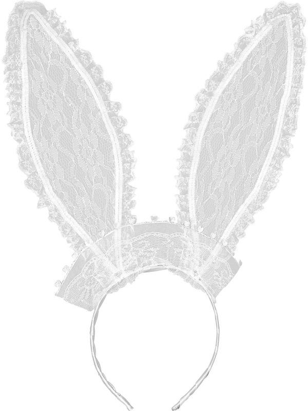 Witte Lace Konijn Oren