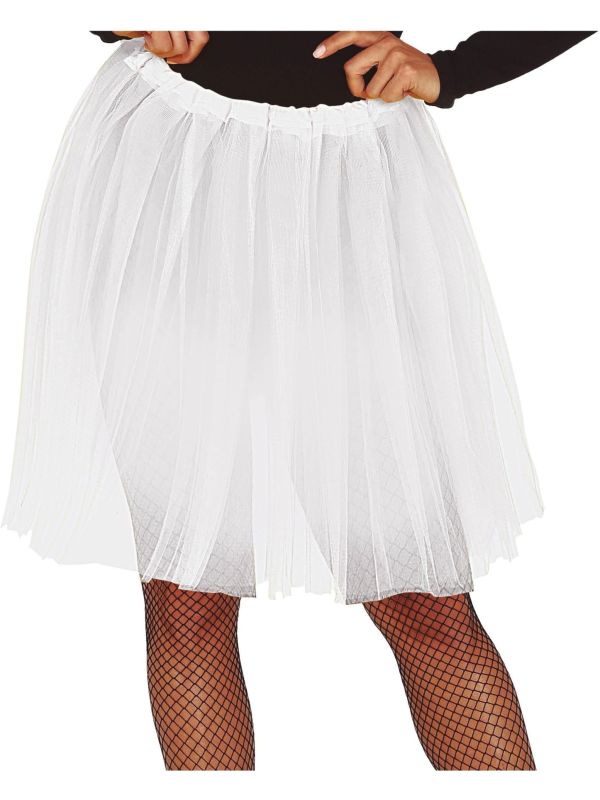 Witte Lange Tutu Dames 60cm