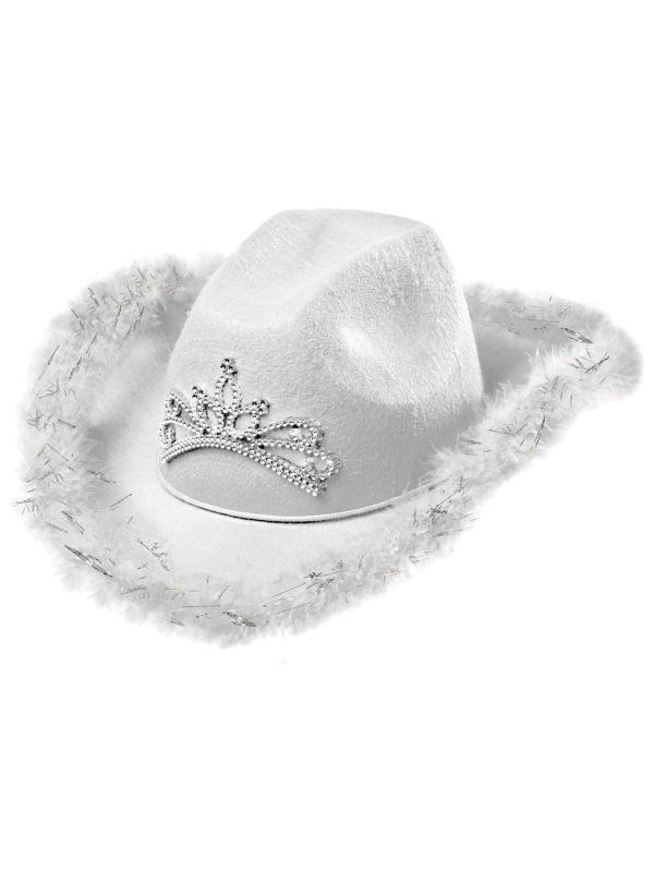Witte Party Cowgirl Hoed
