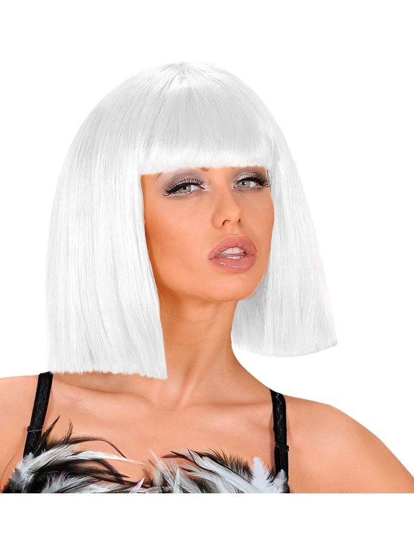Witte Showgirl Pruik
