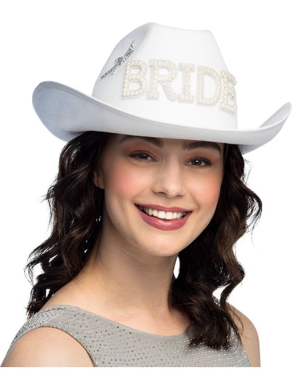 Witte Vrijgezellenfeest Cowboyhoed