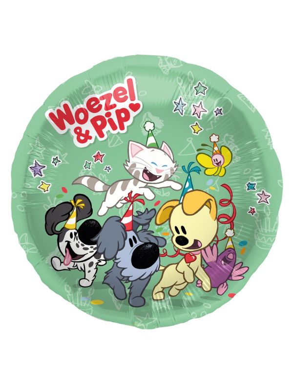 Woezel & Pip Folieballon Verjaardag 45 cm
