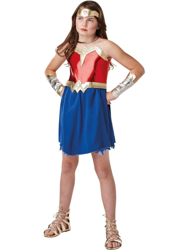 Wonder Woman Deluxe Meisjes Kostuum Justice League (DC)