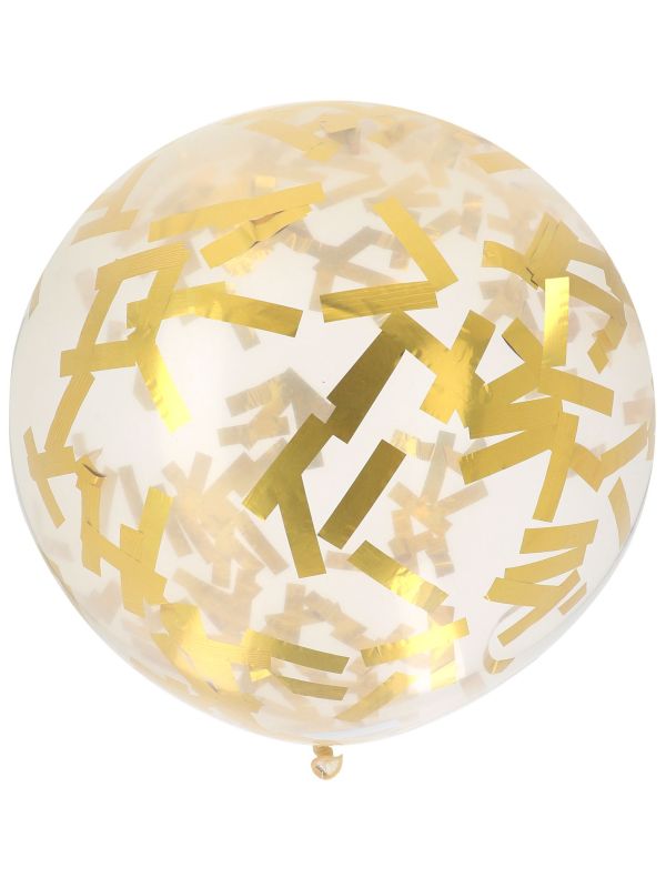 Xl Confettiballon Goud