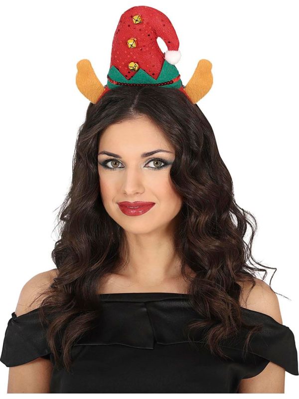 Zachte Kerstelf Haarband met Pailletten