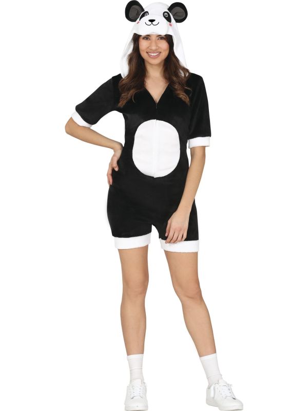 Zachte Pandabeer Korte Onesie Vrouw