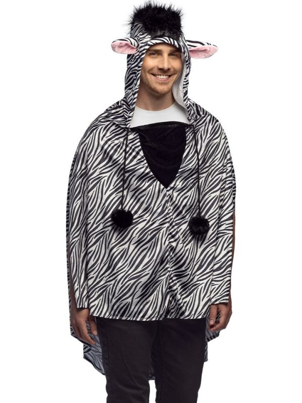 Zebra Poncho Volwassenen