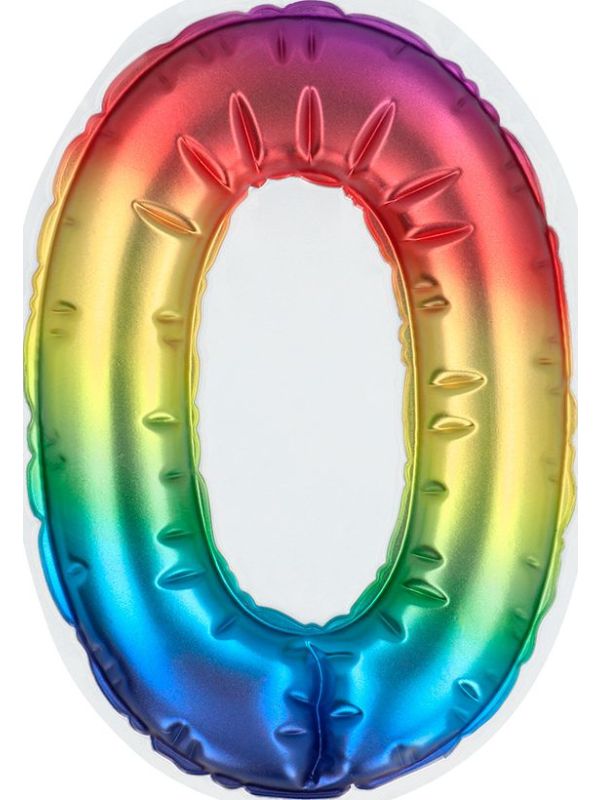 Zelfklevende Folieballon Regenboog 0