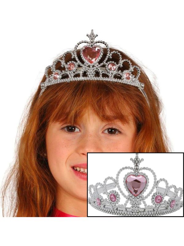 Zilver Roze Prinsessen Kroontje Kind