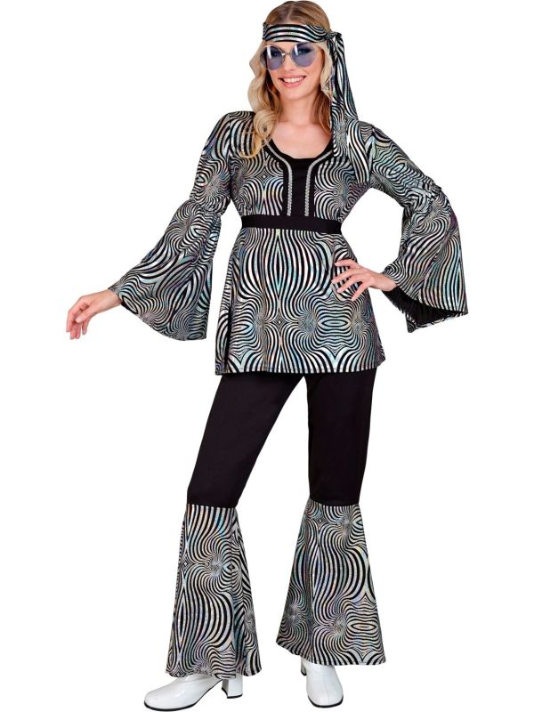 Zilveren 70's Disco Kostuum Dames
