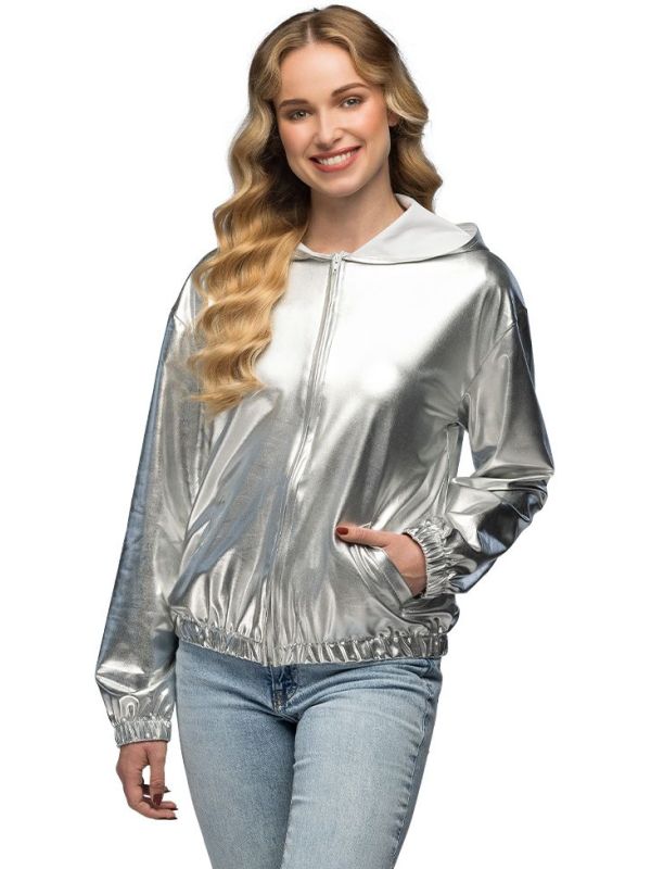 Zilveren 90's Rave Trainingsjas Dames