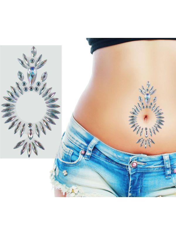 Zilveren Diamanten Plakjuwelen Buik