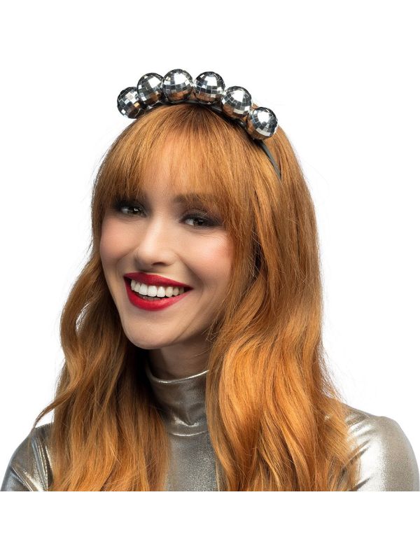 Zilveren Discobal Diadeem Hoofdband
