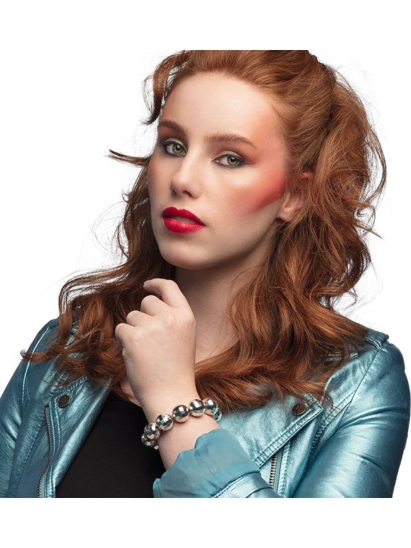 Zilveren Discoballen Armband