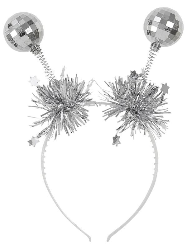 Zilveren Discoballen Haarband