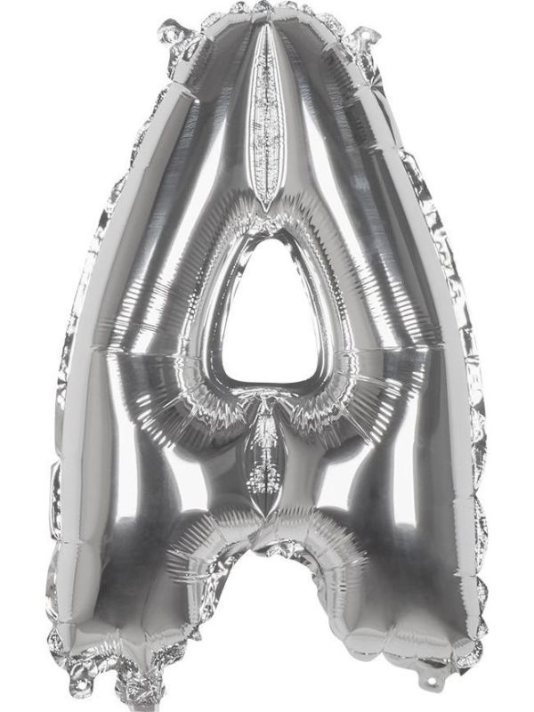 Zilveren Folieballon Letter A