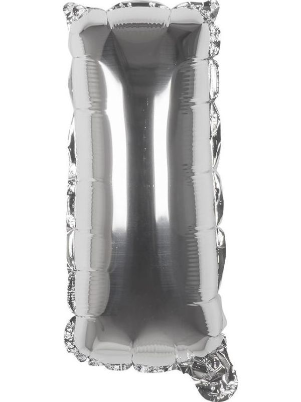 Zilveren Folieballon Letter I