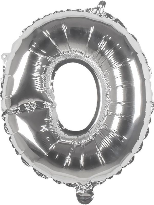 Zilveren Folieballon Letter O