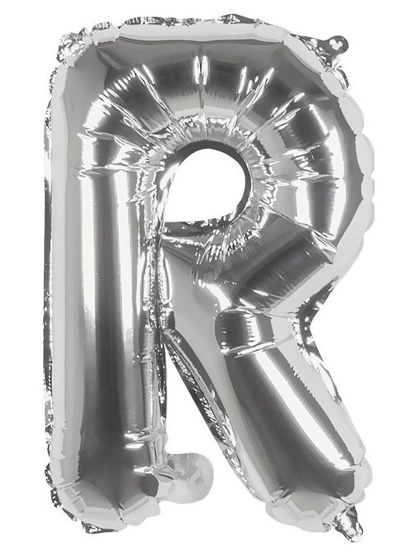 Zilveren Folieballon Letter R