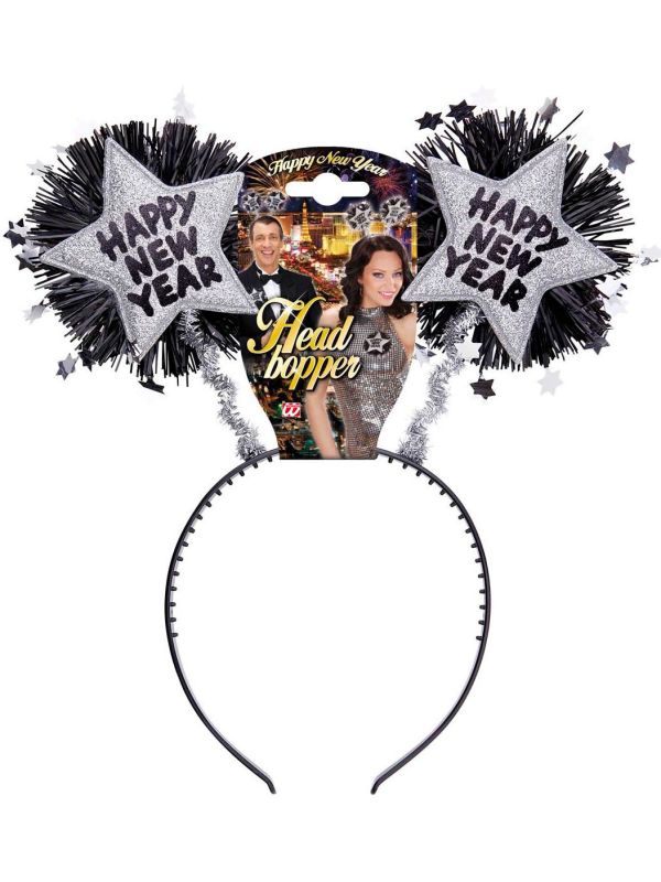 Zilveren Gelukkig Nieuwjaar Hoofdband