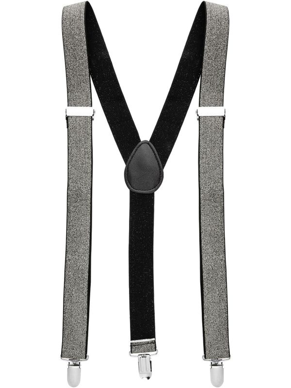 Zilveren Glitter Bretels