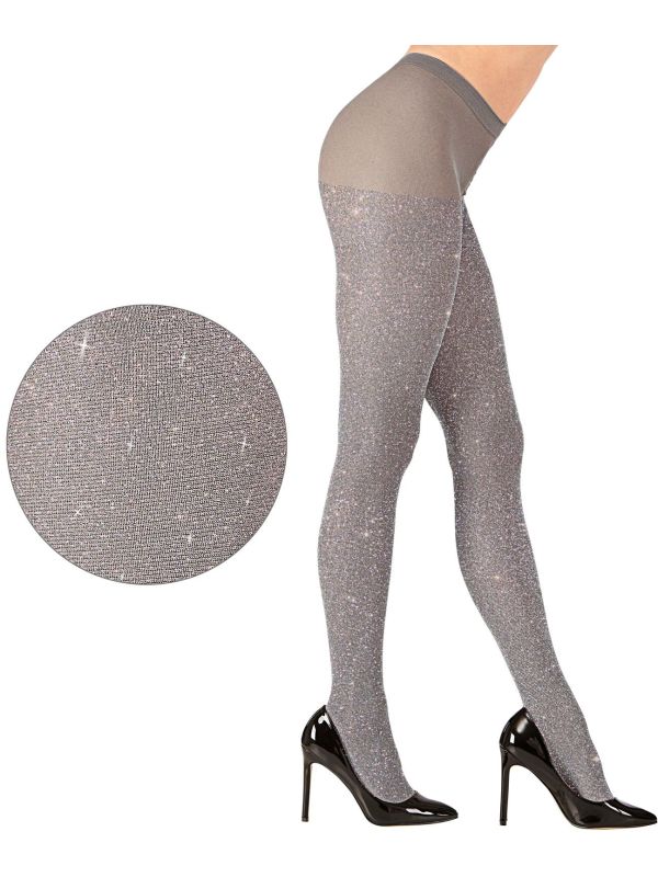 Zilveren Glitter Panty