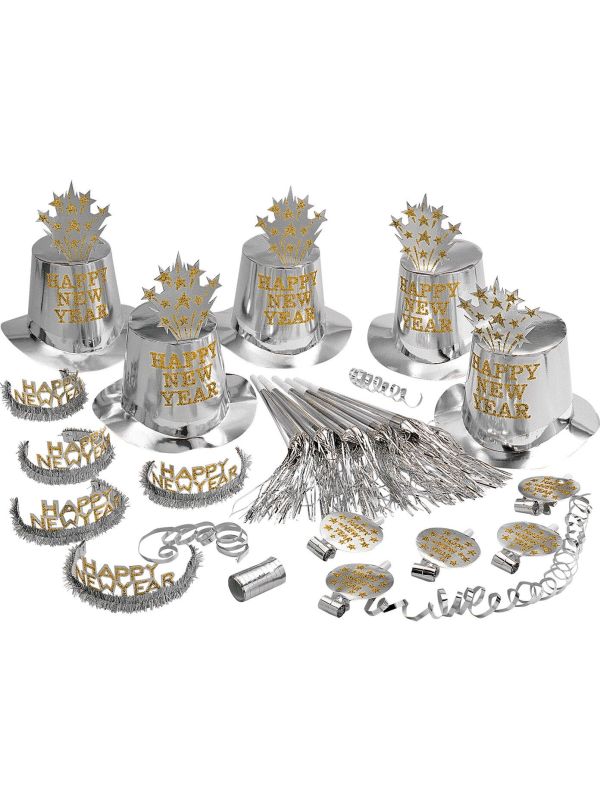 Zilveren Happy New Year Kit 10 Personen