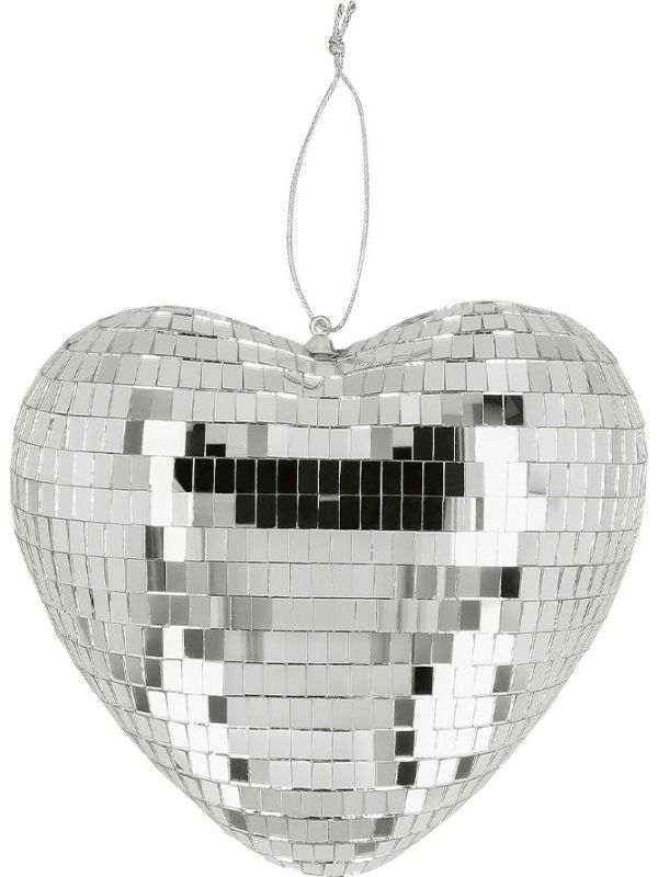 Zilveren Hartvormige Discobal