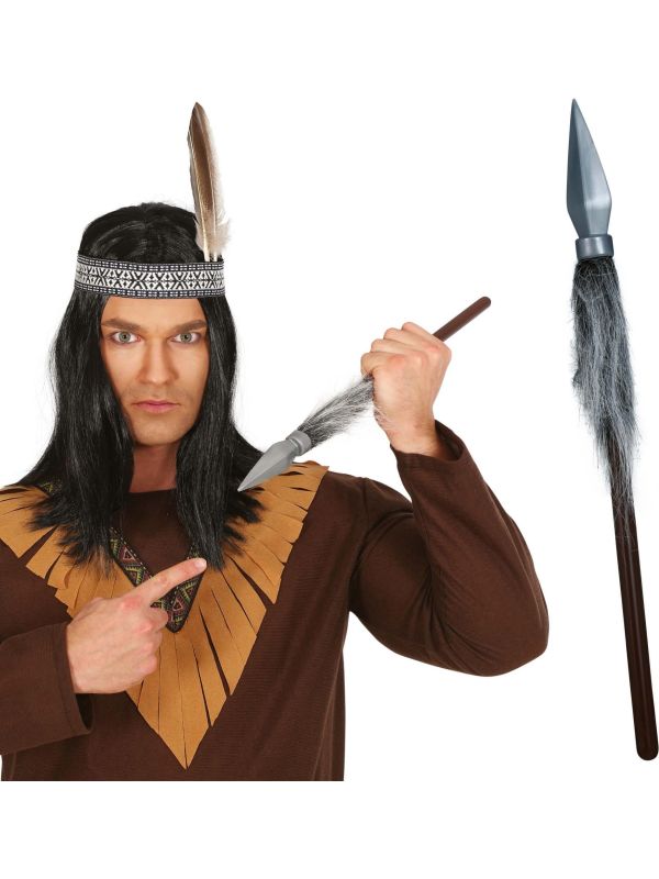 Zilveren Indianen Speer 43cm