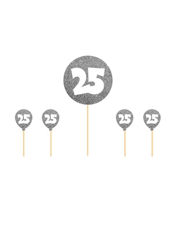 Zilveren Jubileum Taart Versiering