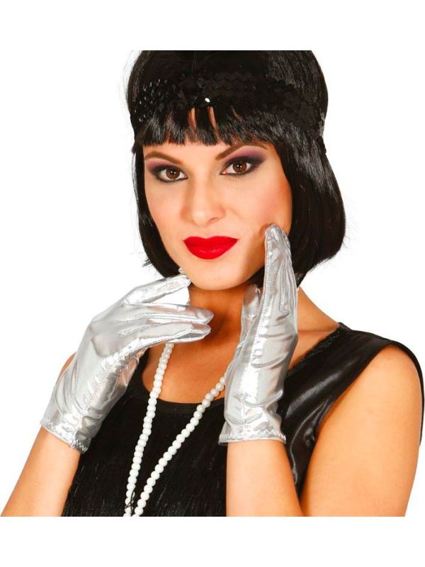 Zilveren Korte Handschoenen