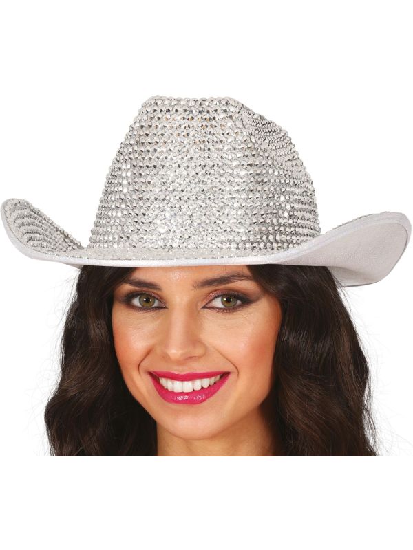 Zilveren Kristallen Cowboyhoed Vrijgezellenfeest