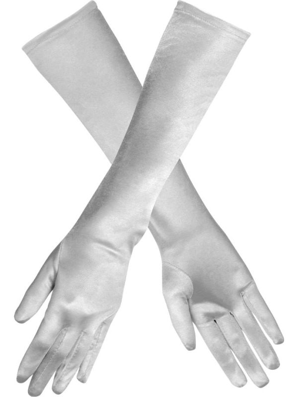Zilveren Lange Handschoenen Monte Carlo Dames