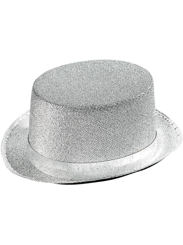 Zilveren Lurex Hoge Hoed
