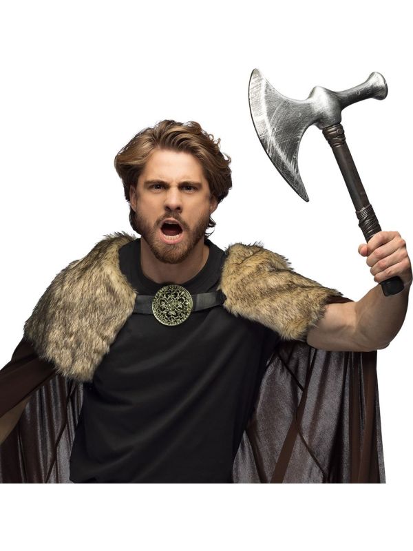 Zilveren Nep Vikingbijl 42cm