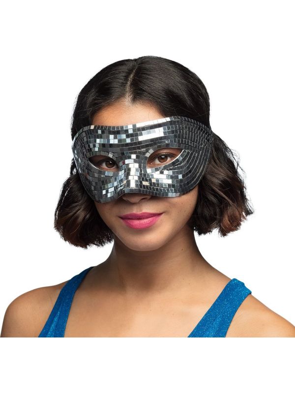 Zilveren Pailletten Disco Party Oogmasker