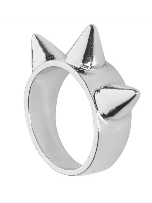 Zilveren Ring met 3 Spijkers