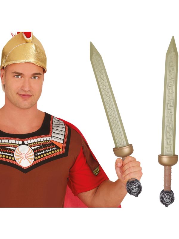 Zilveren Romeins Zwaard 60cm Plastic