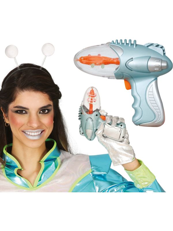 Zilveren Ruimtepistool met Licht