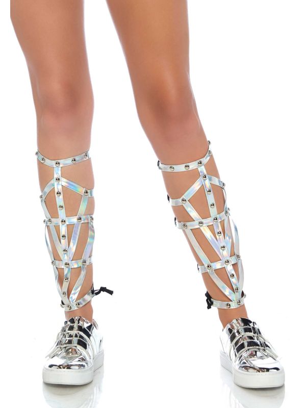 Zilveren Scheenbeschermers met Studs