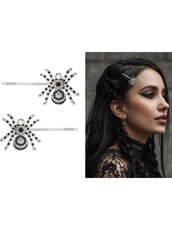 Zilveren Spin Haarclip Glinsterend