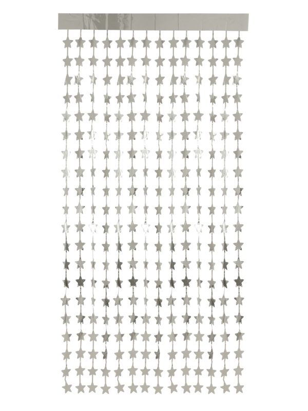 Zilveren Sterren Foliegordijn 200cm