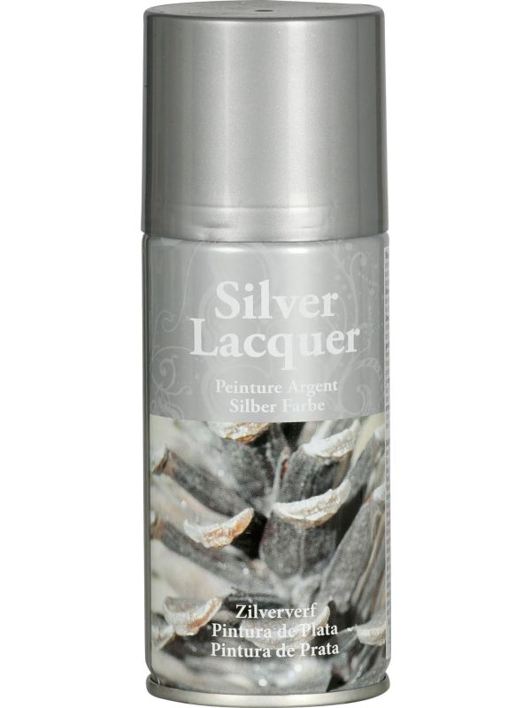 Zilveren Verfspray Kerst 150ml