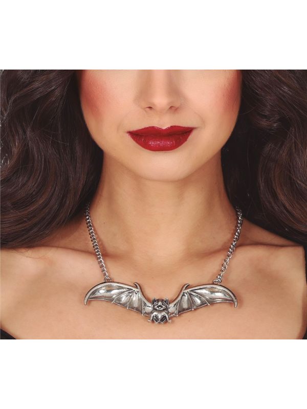 Zilveren Vleermuis Ketting Halloween