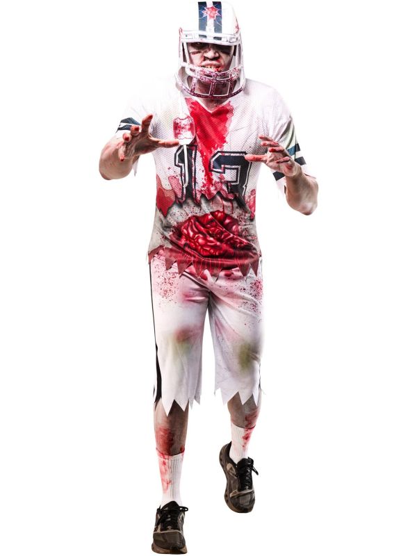 Zombie American Footballer Kostuum Volwassenen
