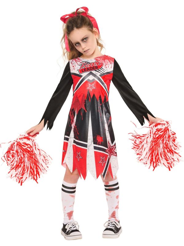 Zombie Cheerleader Kostuum Meisjes