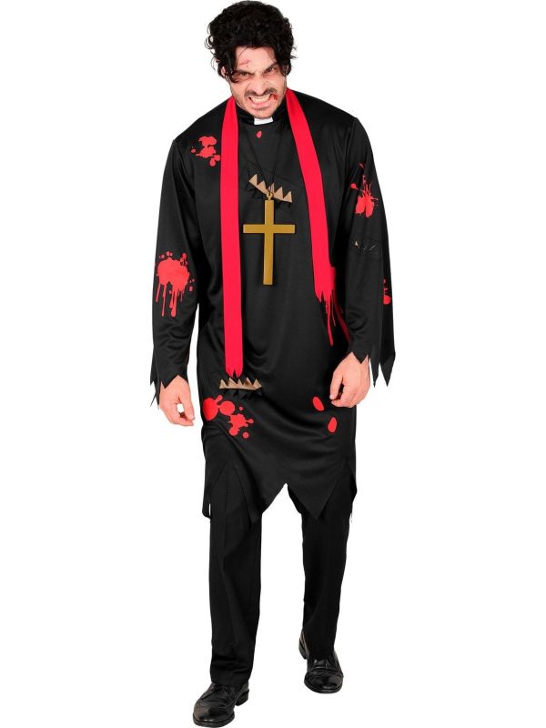 Zombie Priester Heren Halloween Kostuum