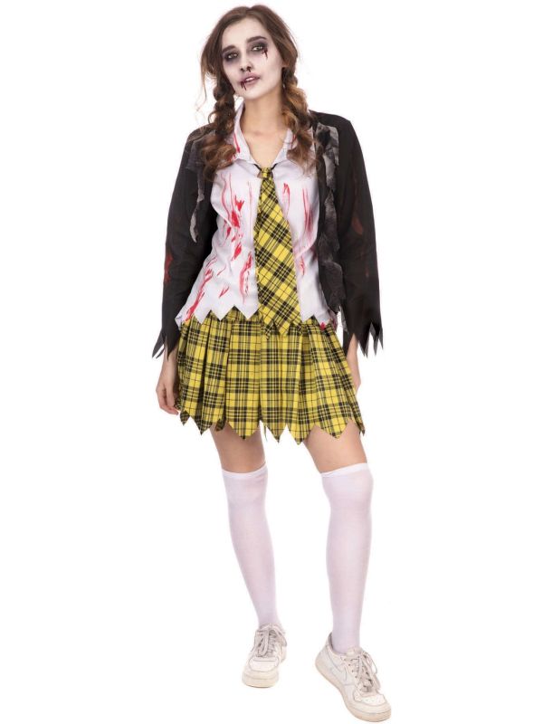 Zombie School Girl Kostuum Dames Halloween