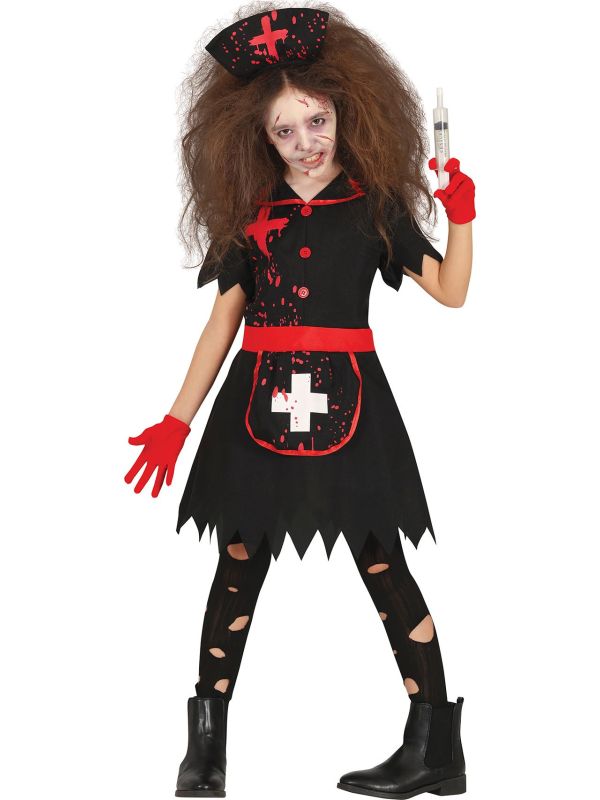Zombie Zwarte Zuster Jurk Meisjes